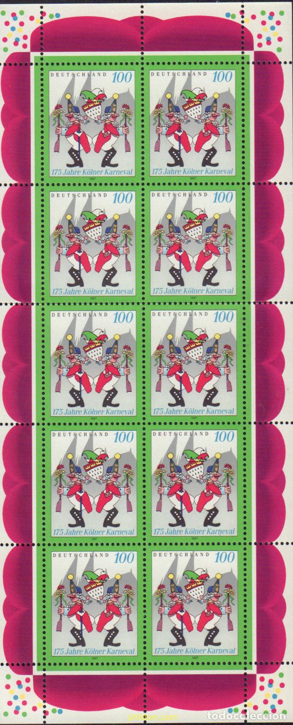 Sellos: 146580 MNH ALEMANIA FEDERAL 1997 175 ANIVERSARIO DEL CARNAVAL EN COLONIA