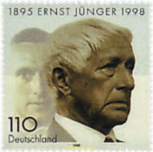 Selos: 41370 MNH ALEMANIA FEDERAL 1998 HOMENAJE AL ESCRITOR ERNST J&Uuml;NGER