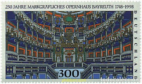 Sellos: 41369 MNH ALEMANIA FEDERAL 1998 250 ANIVERSARIO DE LA OPERA DE BAYREUTH