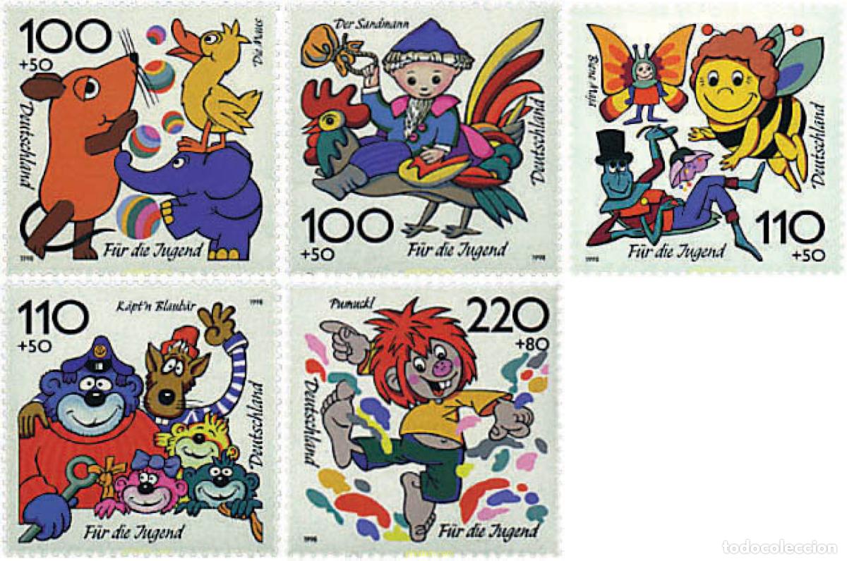 Sellos: 77507 MNH ALEMANIA FEDERAL 1998 PRO JUVENTUD. PERSONAJES DE DIBUJOS ANIMADOS
