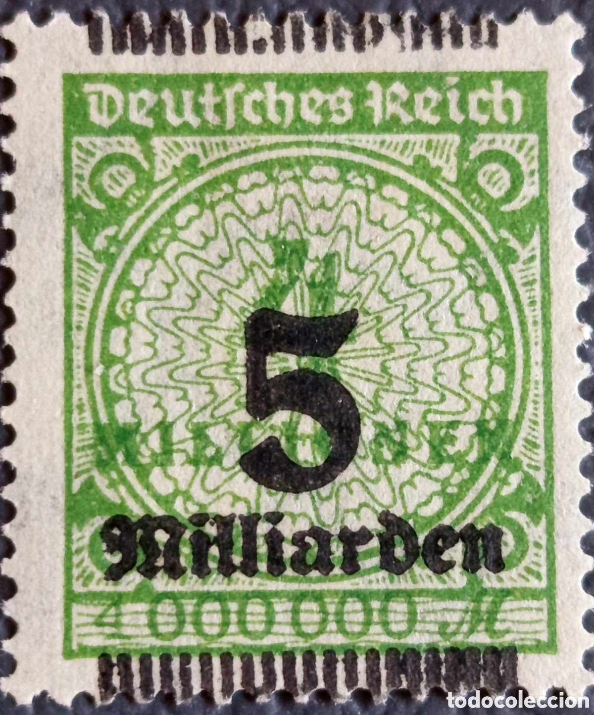 Sellos: T&iacute;tulo: Sello Alemania 1923 Hiperinflaci&oacute;n 5 Milliarden - Variedad Nuevo MH (Michel 322)
