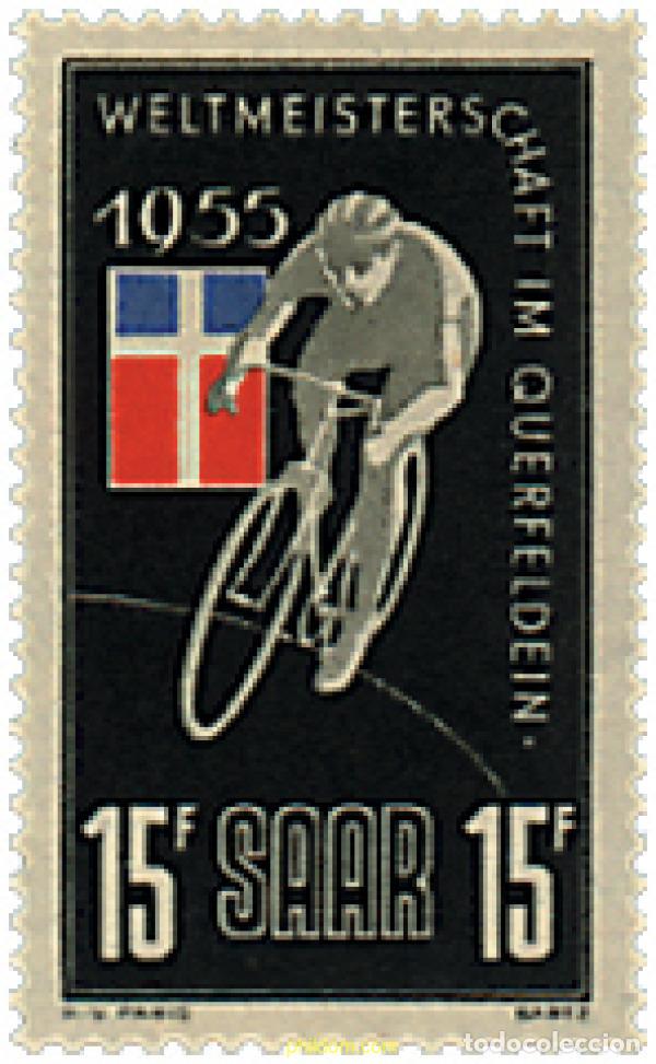 Timbres: 64437 MNH ALEMANIA. Sarre 1955 CAMPEONATO MUNDIAL DE CICLOCROSS EN QUERFELDEIN