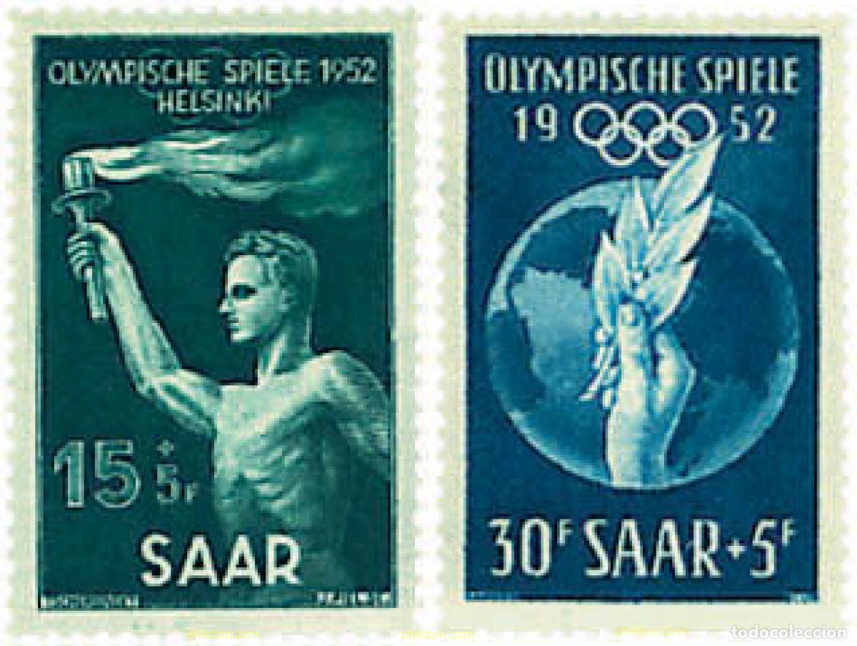 Timbres: 262098 HINGED ALEMANIA. Sarre 1952 15 JUEGOS OLIMPICOS VERANO HELSINKI 1952
