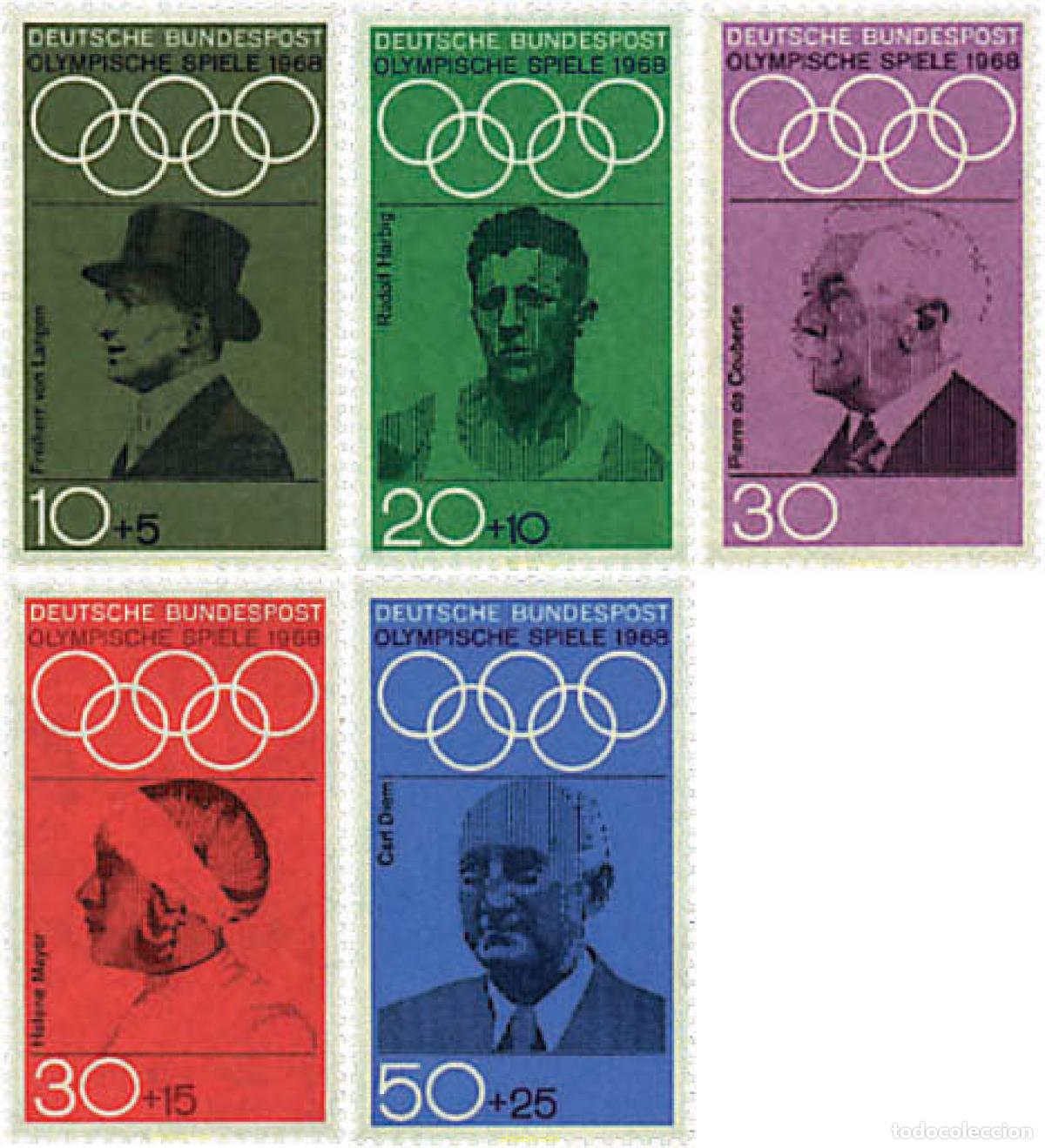 Sellos: 64921 MNH ALEMANIA FEDERAL 1968 19 JUEGOS OLIMPICOS VERANO MEXICO 1968