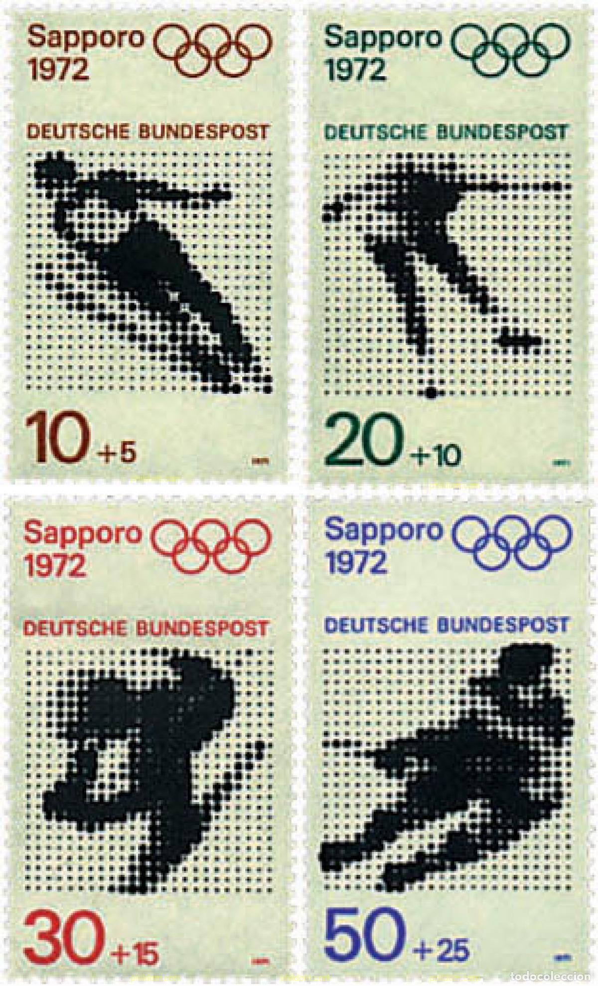 Timbres: 281226 HINGED ALEMANIA FEDERAL 1971 11 JUEGOS OLIMPICOS DE INVIERNO SAPPORO 1972