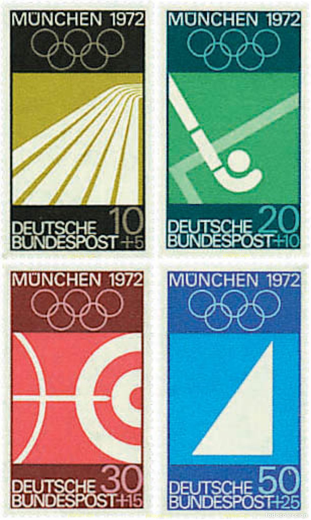 Sellos: 281174 HINGED ALEMANIA FEDERAL 1969 20 JUEGOS OLIMPICOS VERANO MUNICH 1972