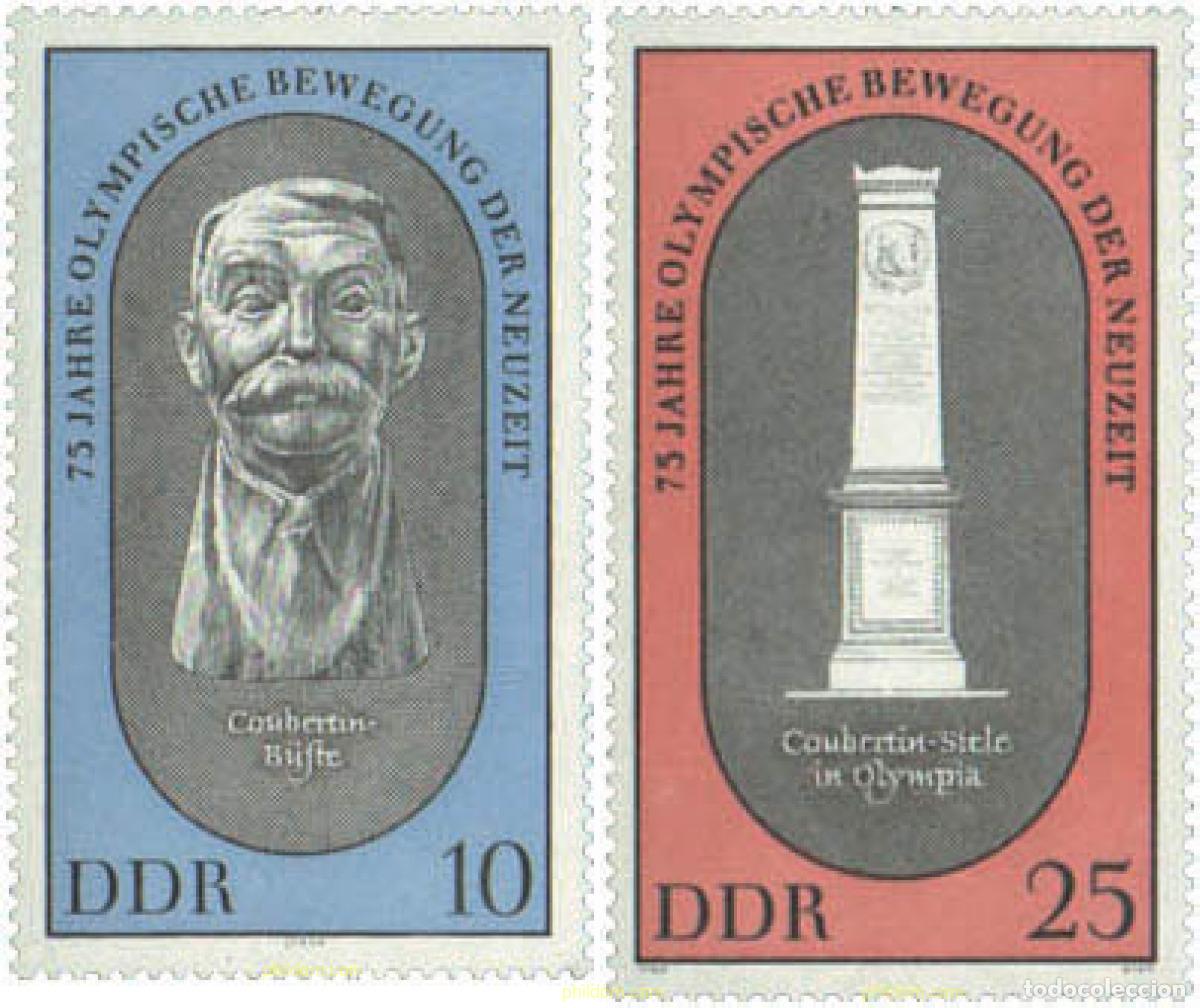 Selos: 64539 MNH ALEMANIA DEMOCRATICA 1969 75 ANIVERSARIO DE LOS JUEGOS OLIMPICOS MODERNOS