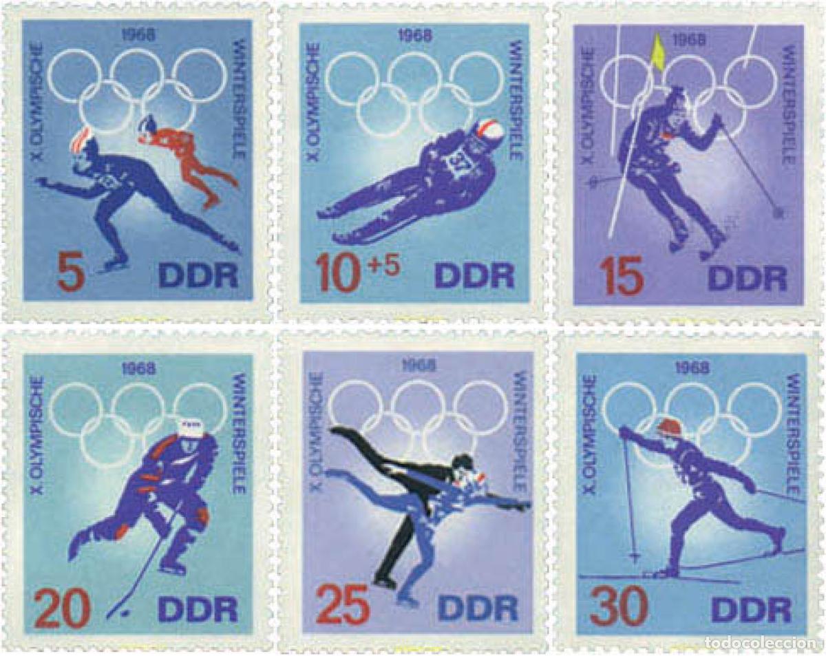 Francobolli: 281171 HINGED ALEMANIA DEMOCRATICA 1968 10 JUEGOS OLIMPICOS INVIERNO GRENOBLE 1968