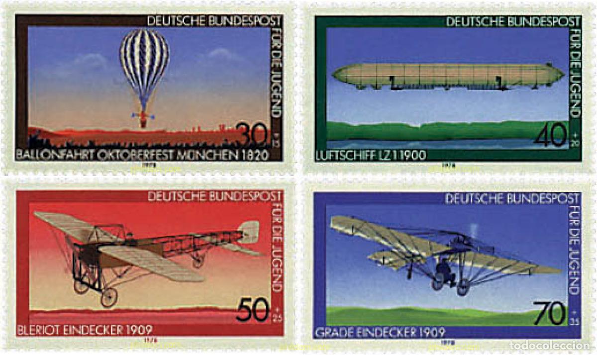 Sellos: 64964 MNH ALEMANIA FEDERAL 1978 PIONEROS DE LA AVIACION