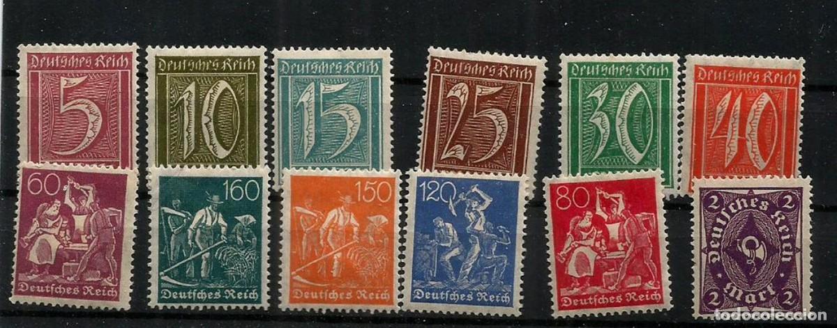Sellos: ALEMANIA IMPERIO - 1922 - SERIE BASICA EXCEPTO 50 Y 75 - SERIE COMPLETA NUEVA - BUEN VALOR