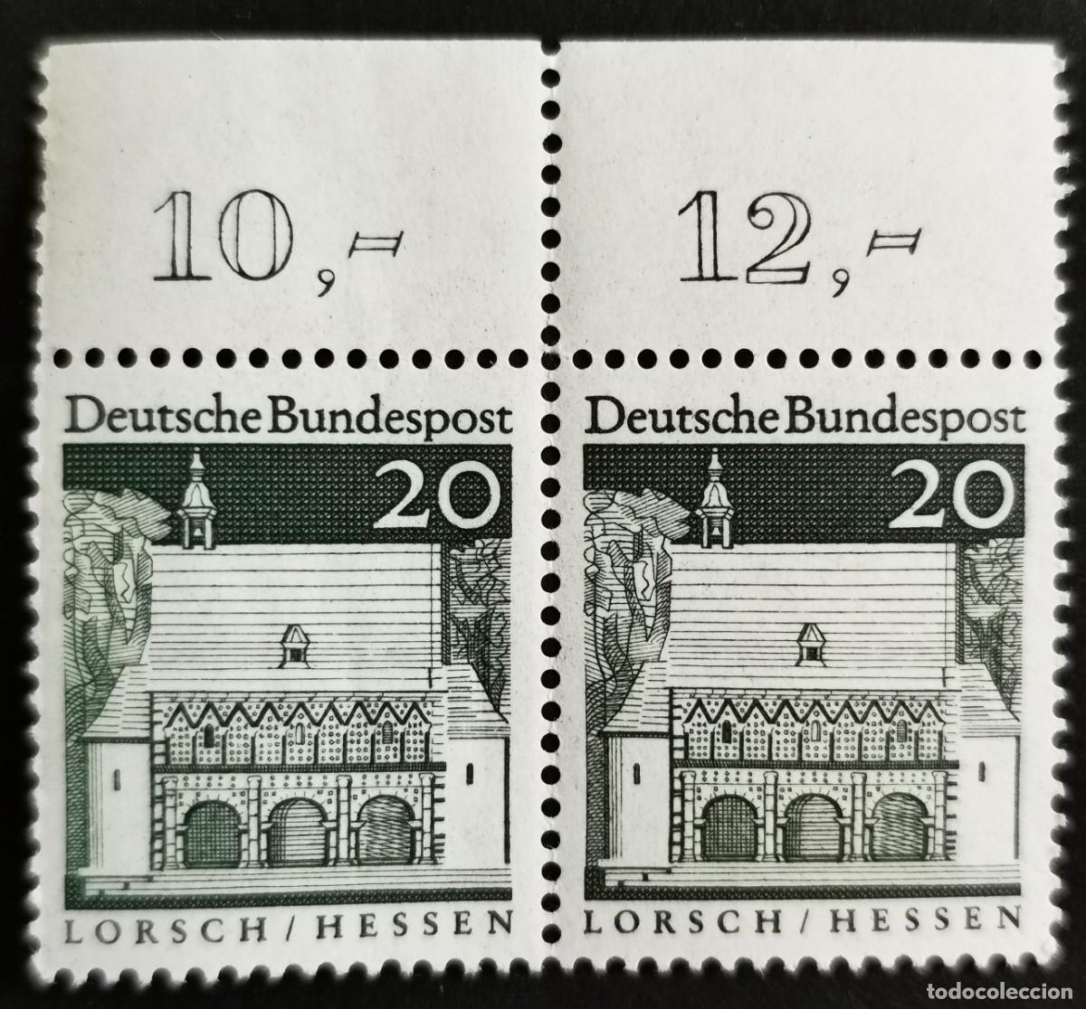 Sellos: Sello Alemania R.Federal 1967 MNH, Edificios alemanes : Casa guardia Lorsch,20 Pf. Michel: DE 491