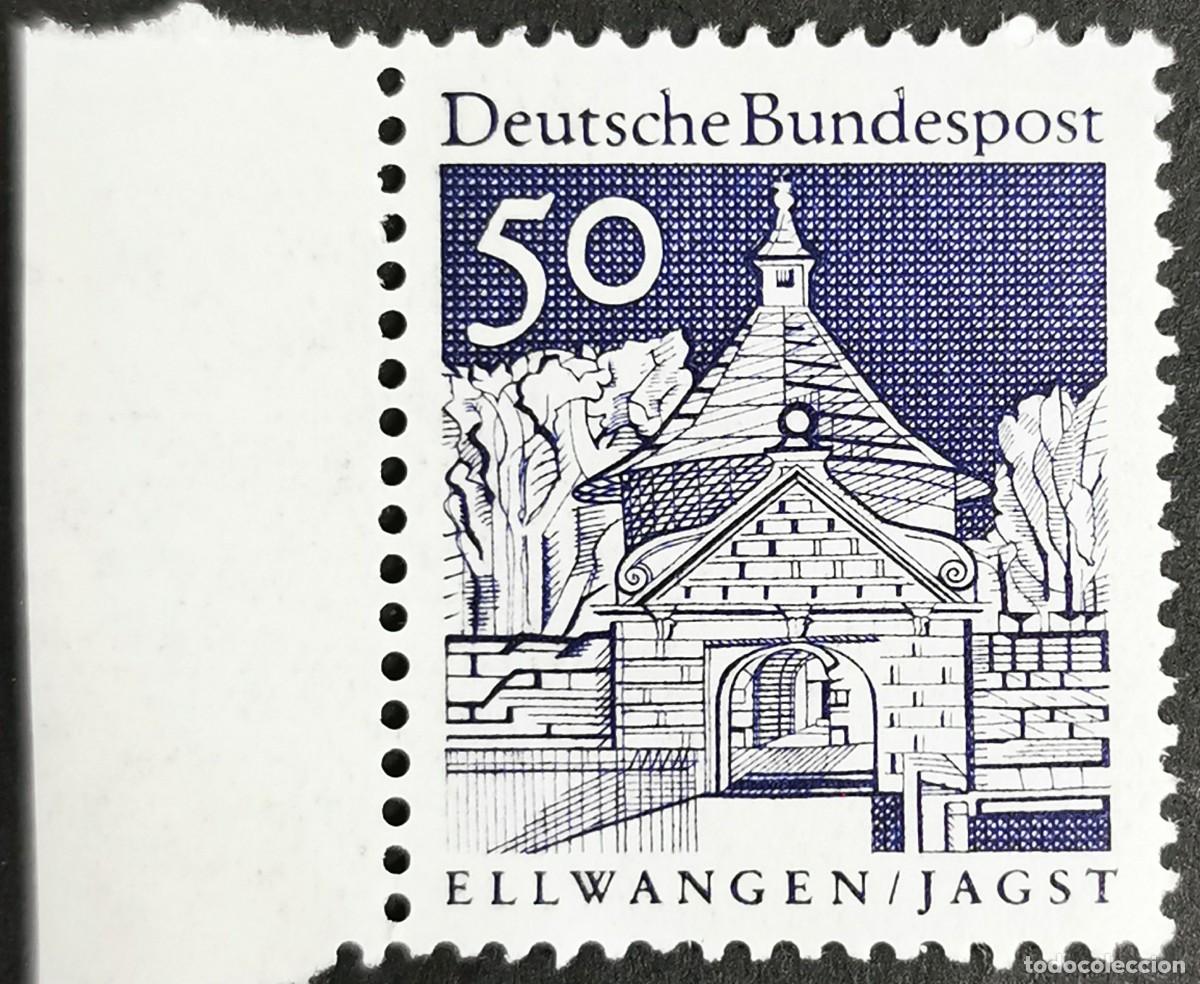 Sellos: Sello Alemania R.Federal 1967 MNH, Edificios alemanes : Puerta Castillo, Ellwa,50 Pf. Michel: DE 495