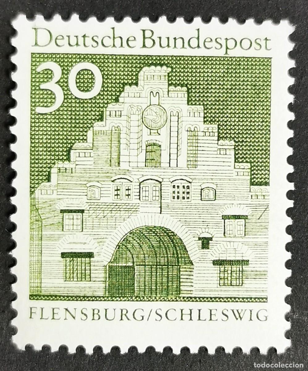 Sellos: Sello Alemania R.Federal 1966 MNH, Edificios alemanes :Puerta Norder, Wei&szlig;enb,30 Pf. Michel: DE 492