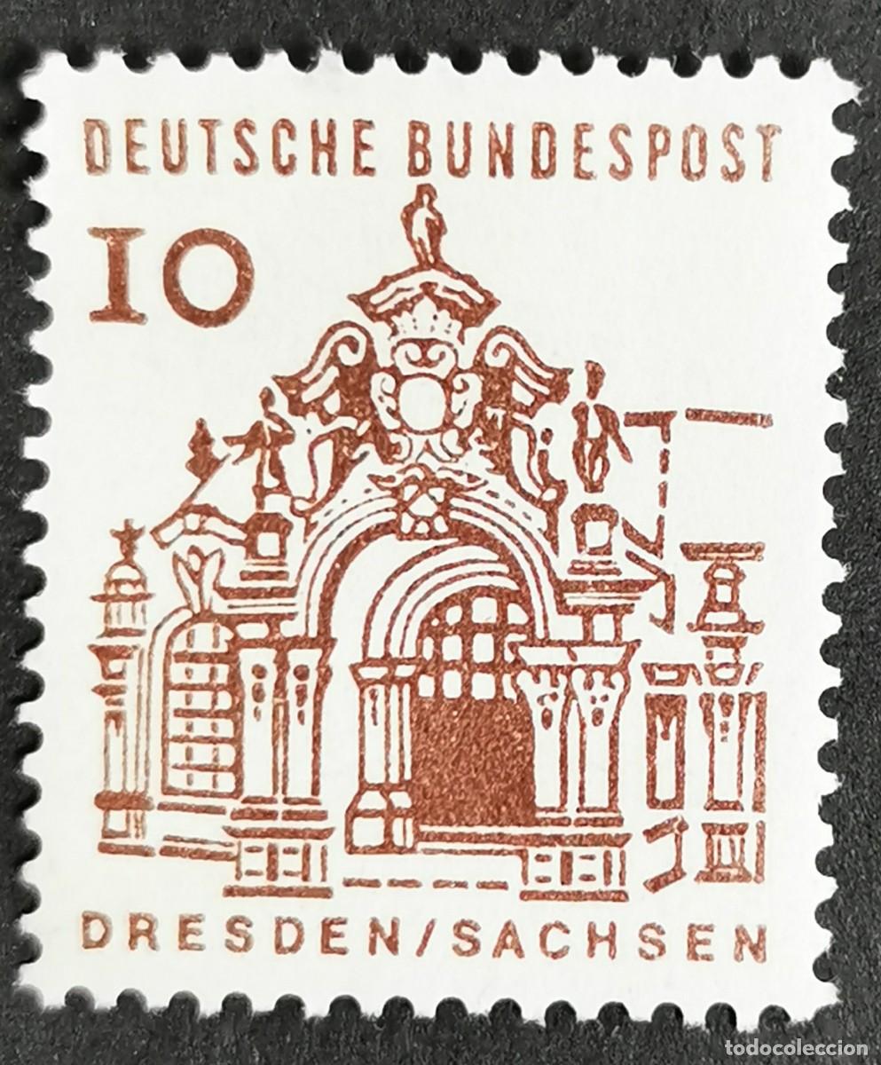 Sellos: Sello Alemania R.Federal 1965 MNH, Edificios alemanes :Pabell&oacute;n Zwinger,10 Pf. Michel: DE 454