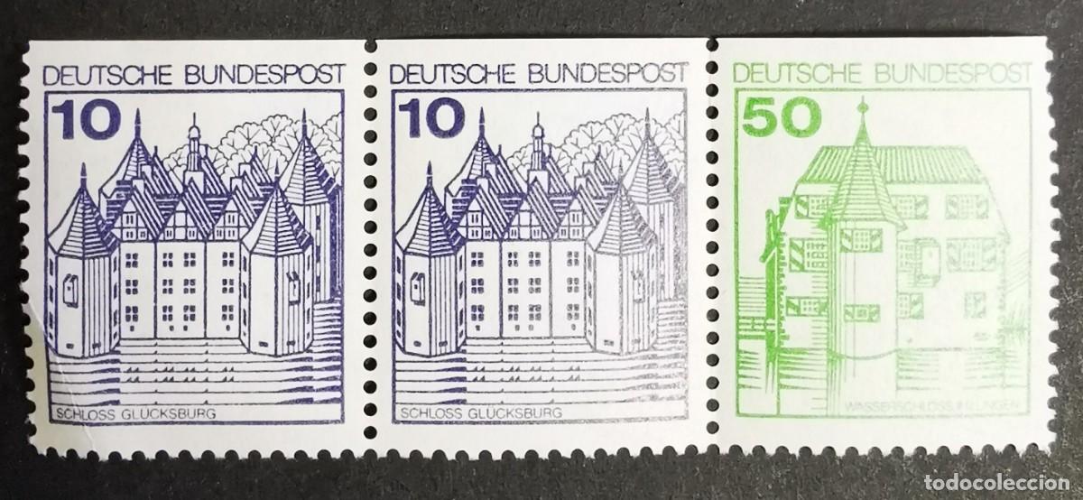 Sellos: Sello Alemania R.Federal 1980 MNH, Castillos y palacios, 10,10,50 Pf. Michel: DE # 0503