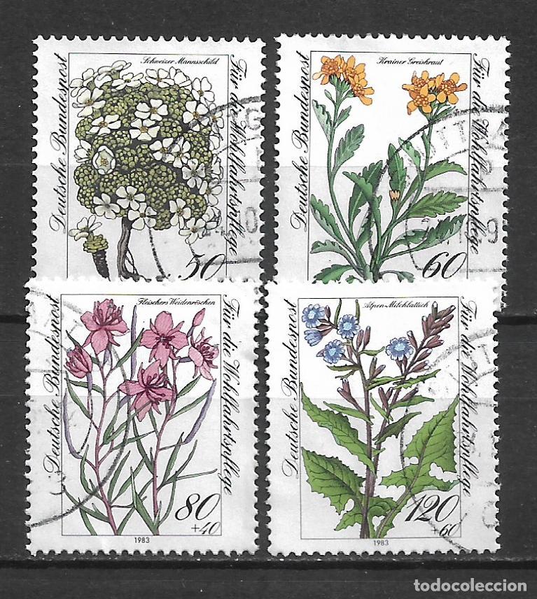 Sellos: alemania 1983 michel 1188/1191 usado flora - 28/1