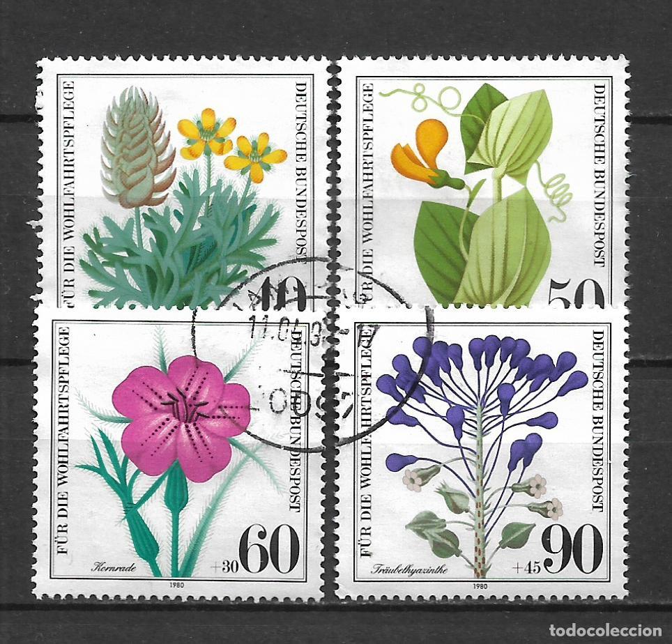 Sellos: alemania 1980 michel 1059/1062 usado flora - 28/1