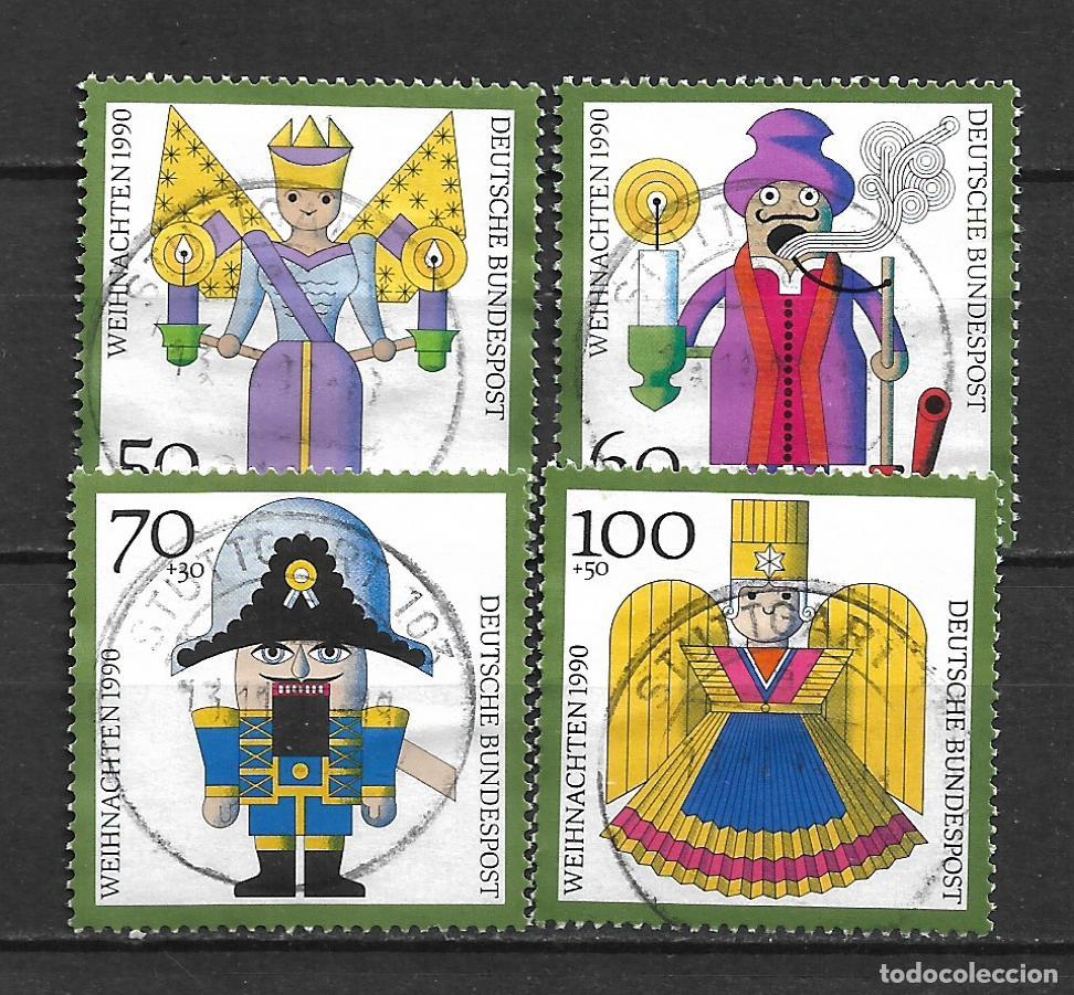 Sellos: alemania 1990 michel 1484/1487 usado navidad - 28/1
