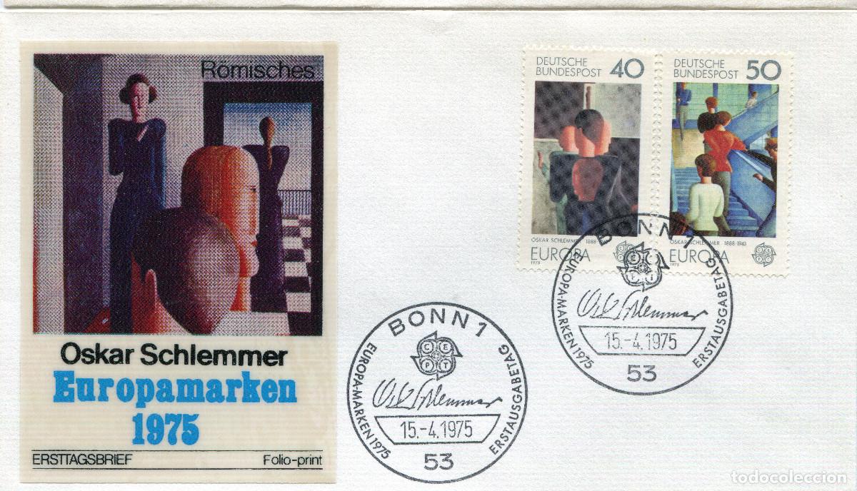 Sellos: ALEMANIA FEDERAL 1975 CARTA FDC MICHEL DE 840-841
