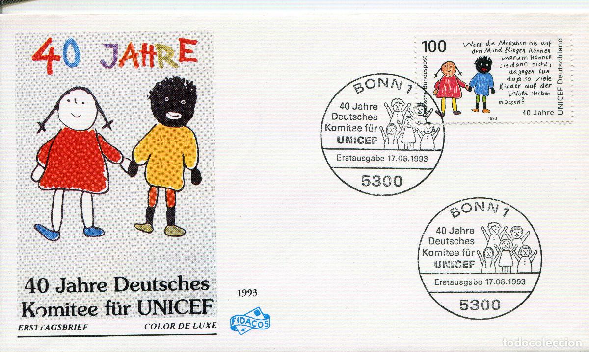 Sellos: ALEMANIA FEDERAL 1993 CARTA FDC MICHEL DE 1682