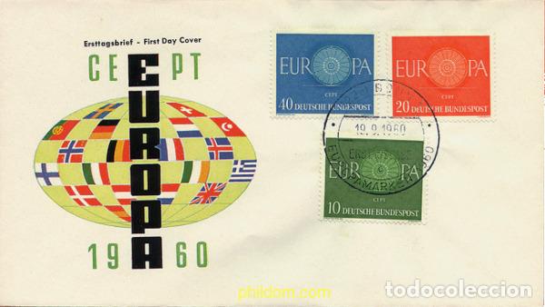 Sellos: 23481 MNH ALEMANIA FEDERAL 1960 EUROPA CEPT. RUEDA CON 19 RADIOS