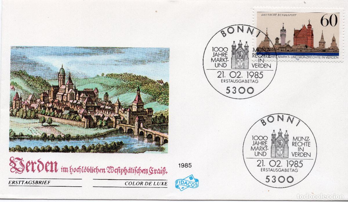 Sellos: ALEMANIA FEDERAL 1985 CARTA FDC MICHEL DE 1240