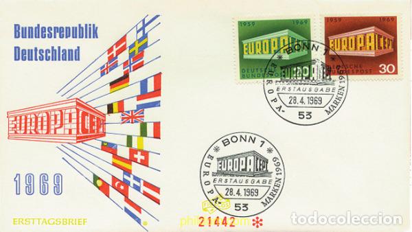 Sellos: 23605 MNH ALEMANIA FEDERAL 1969 EUROPA CEPT. 10 ANIVERSARIO DE LA CEPT