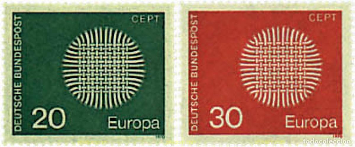 Sellos: 62189 MNH ALEMANIA FEDERAL 1970 EUROPA CEPT. SOL FLAMANTE