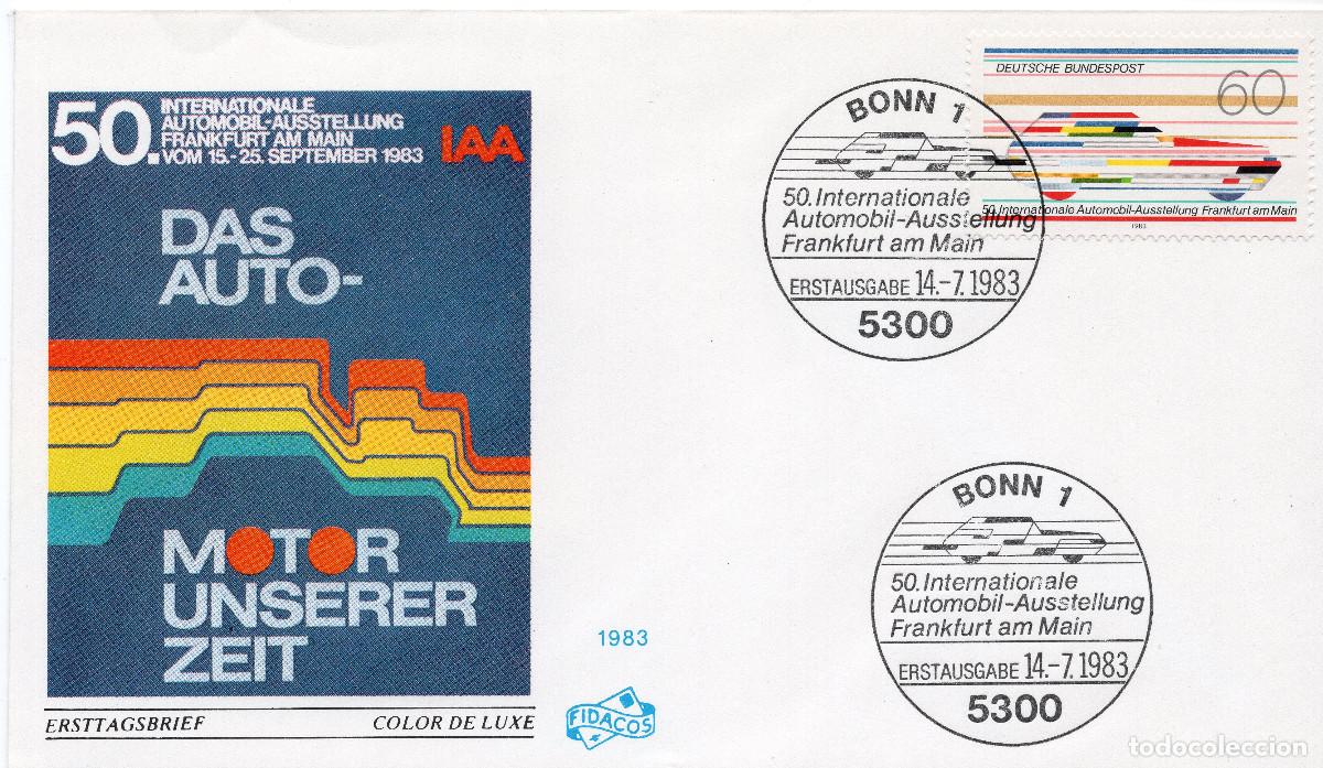Sellos: ALEMANIA FEDERAL 1983 CARTA FDC MICHEL DE 1182