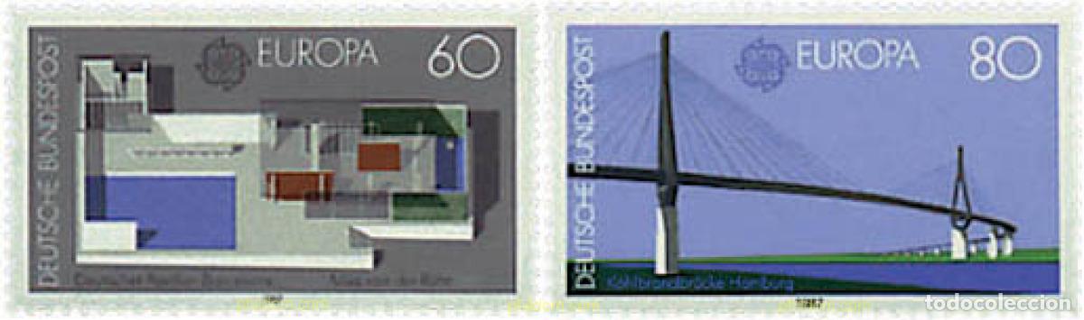 Sellos: 77244 MNH ALEMANIA FEDERAL 1987 EUROPA CEPT. ARQUITECTURA MODERNA