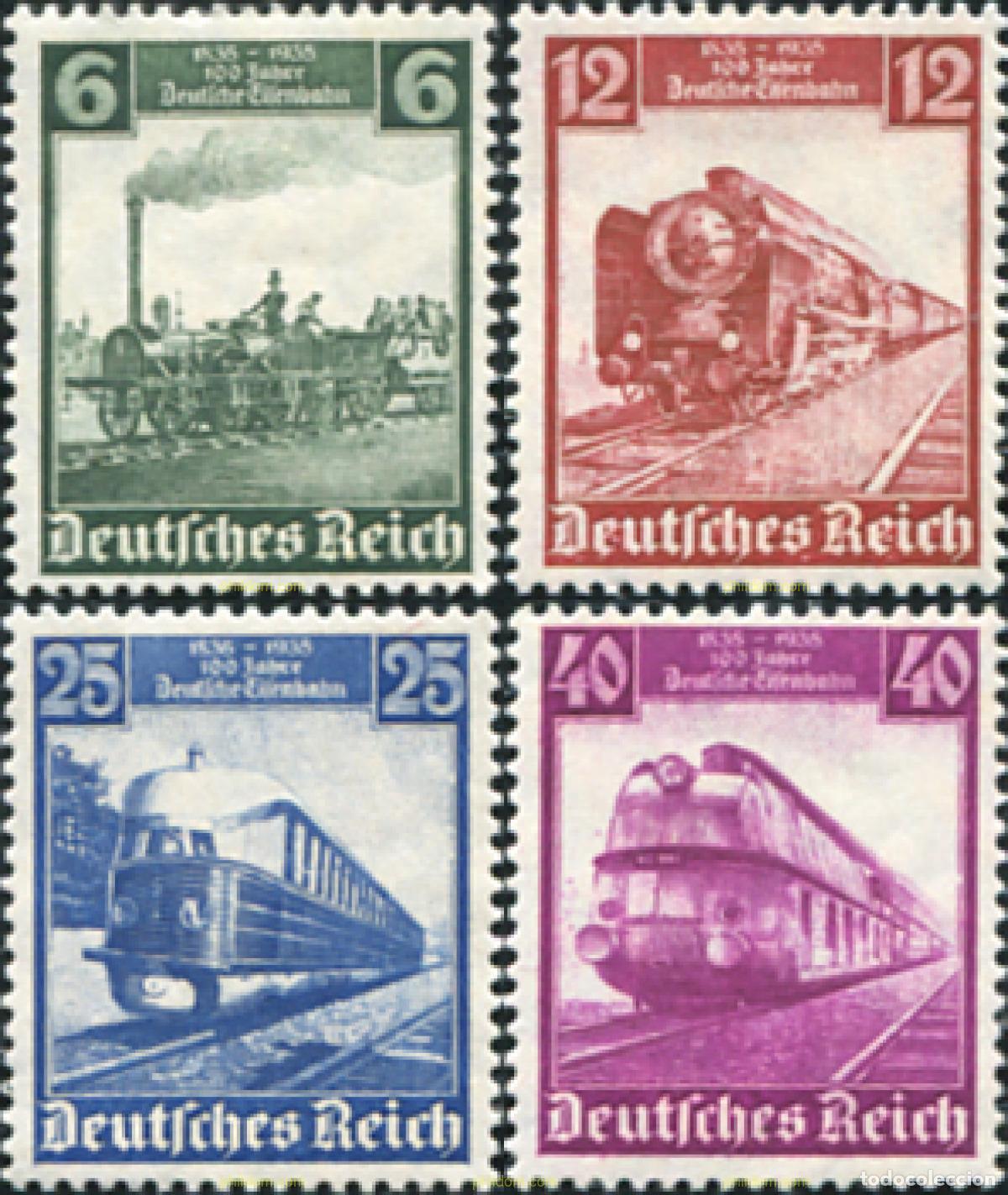 Sellos: 622355 HINGED ALEMANIA 1935 CENTENARIO DEL FERROCARRIL