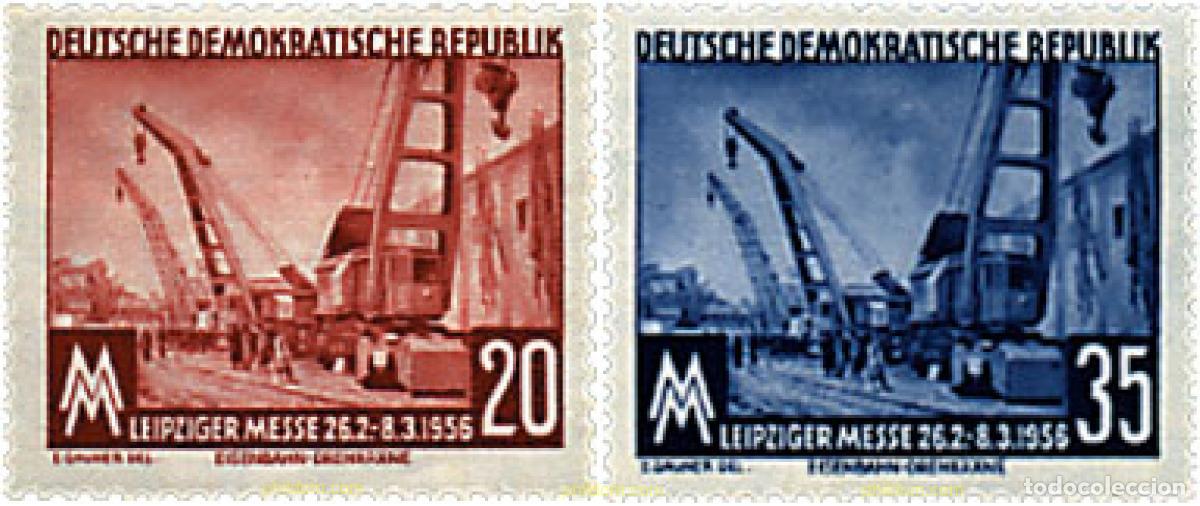 Sellos: 56150 MNH ALEMANIA DEMOCRATICA 1956 FERIA DE PRIMAVERA DE LEIPZIG