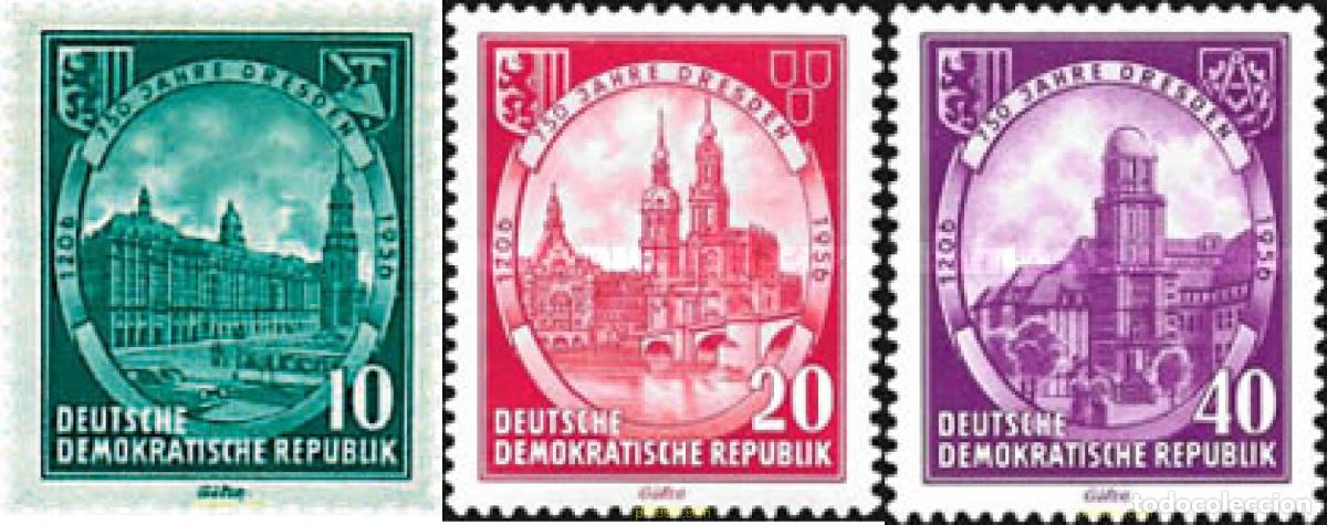 Sellos: 56151 MNH ALEMANIA DEMOCRATICA 1956 750 ANIVERSARIO DE LA CIUDAD DE DRESDE