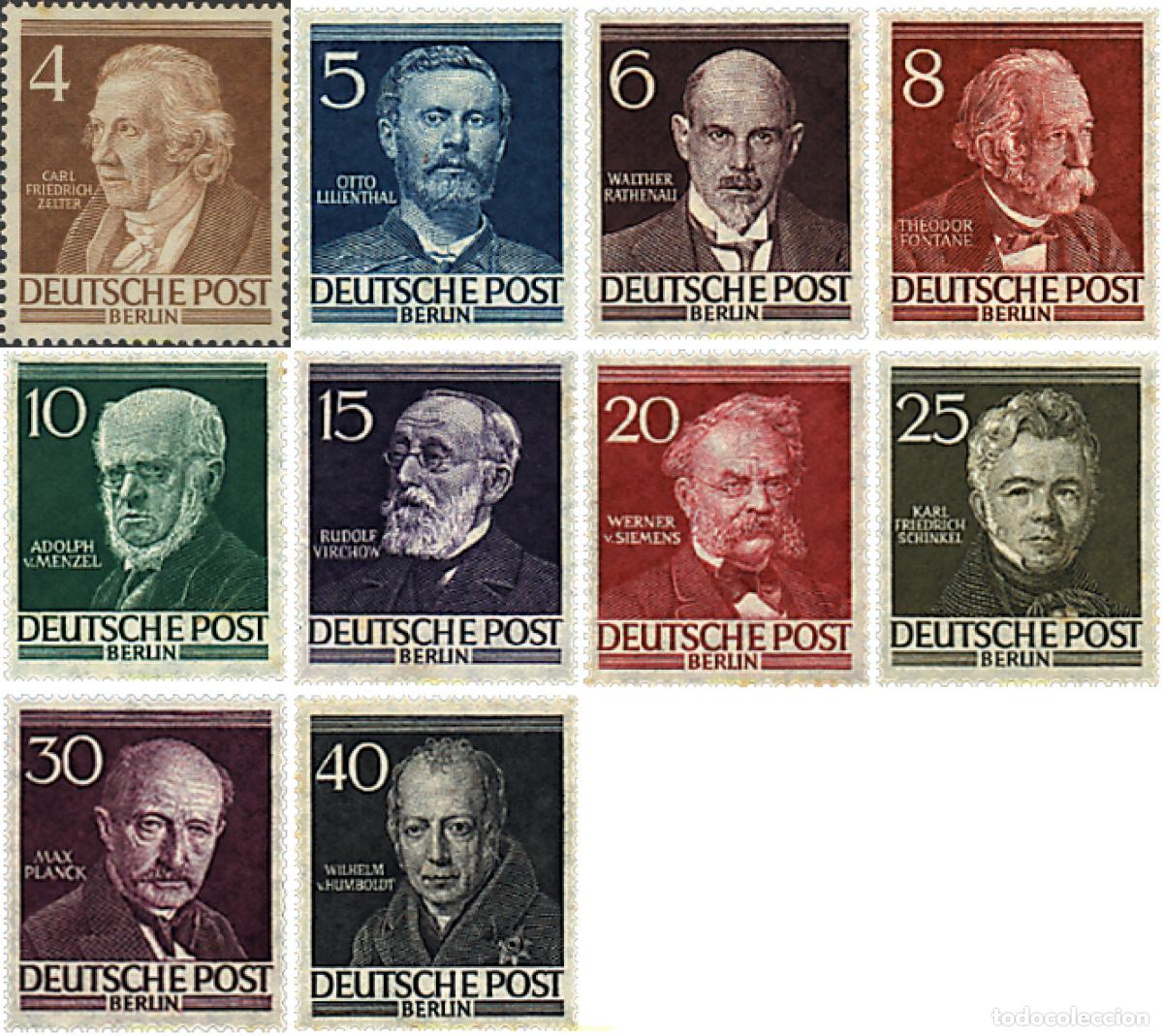 Sellos: 64671 MNH ALEMANIA. Berl&iacute;n 1952 BERLINESES CELEBRES