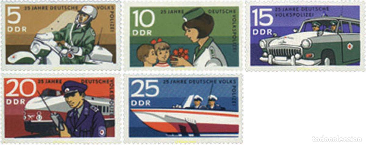 Sellos: 56168 MNH ALEMANIA DEMOCRATICA 1970 25 ANIVERSARIO DE LA POLICIA NACIONAL
