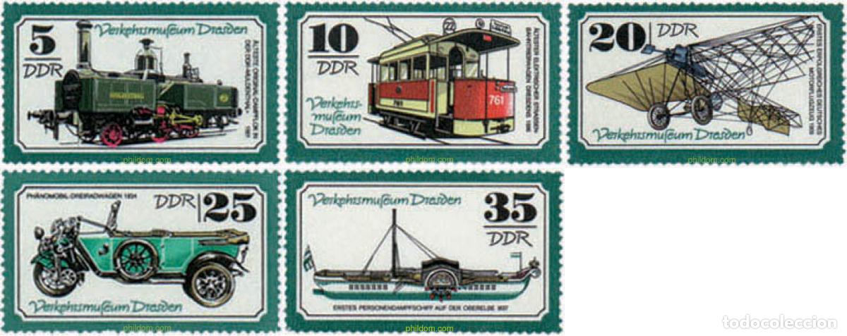 Sellos: 61126 MNH ALEMANIA DEMOCRATICA 1977 MUSEO DEL TRANSPORTE EN DRESDE