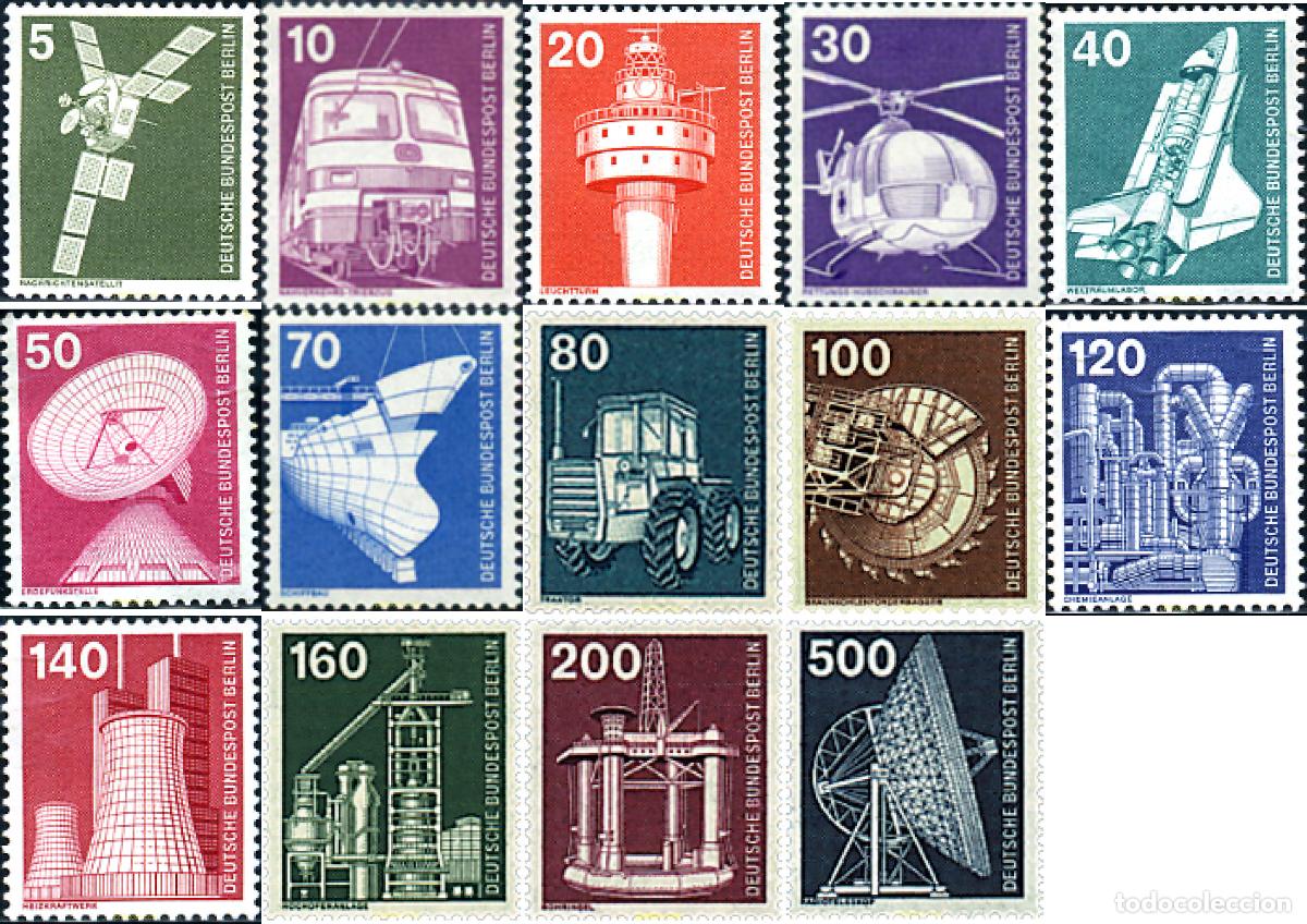 Sellos: 60373 MNH ALEMANIA. Berl&iacute;n 1975 INDUSTRIA Y TECNICA