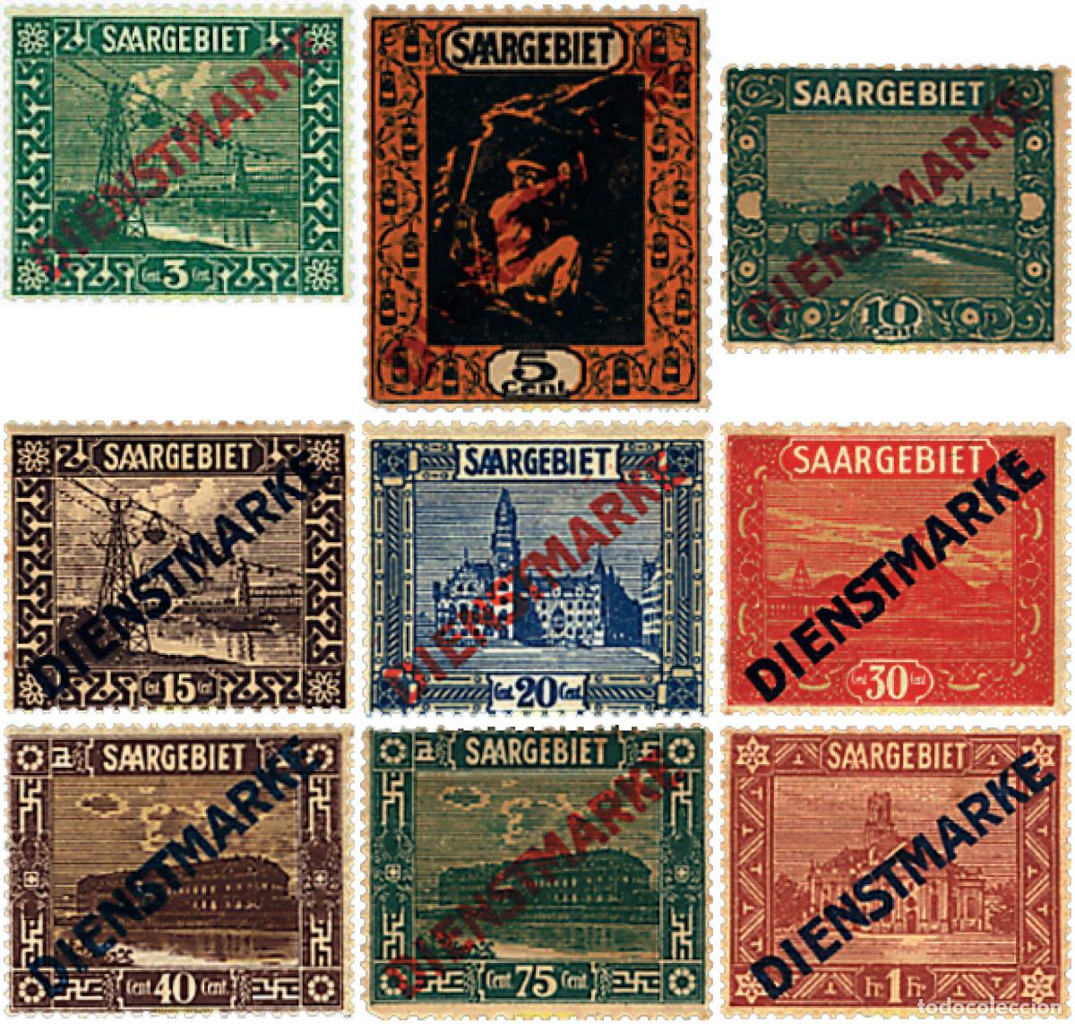 Sellos: 626703 MNH ALEMANIA. Sarre 1922 SERIE BASICA