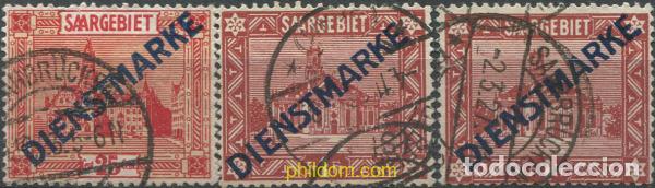 Sellos: 686084 USED ALEMANIA. Sarre 1922 SERIE BASICA