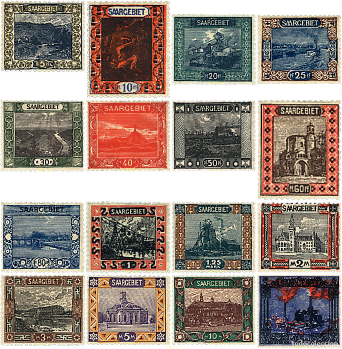 Sellos: 618012 HINGED ALEMANIA. Sarre 1921 SERIE BASICA