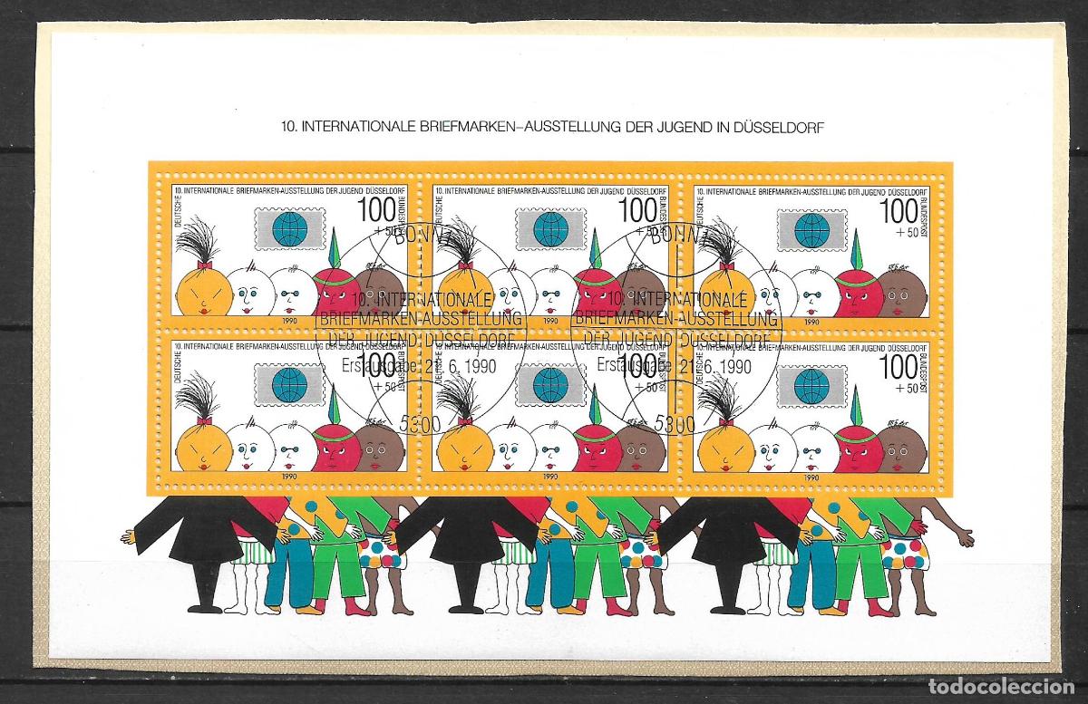 Sellos: alemania 1990 michel hoja bloque 21 usado - 24/3