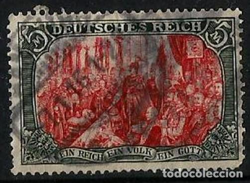 Sellos: ALEMANIA 1902 - CELEBRACI&Oacute;N DEL IMPERIO - DEUTSCHES REICH -USADO
