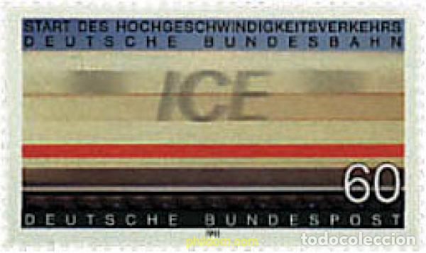 Sellos: 56387 MNH ALEMANIA FEDERAL 1991 INAUGURACION DEL TREN DE GRAN VELOCIDAD ICE