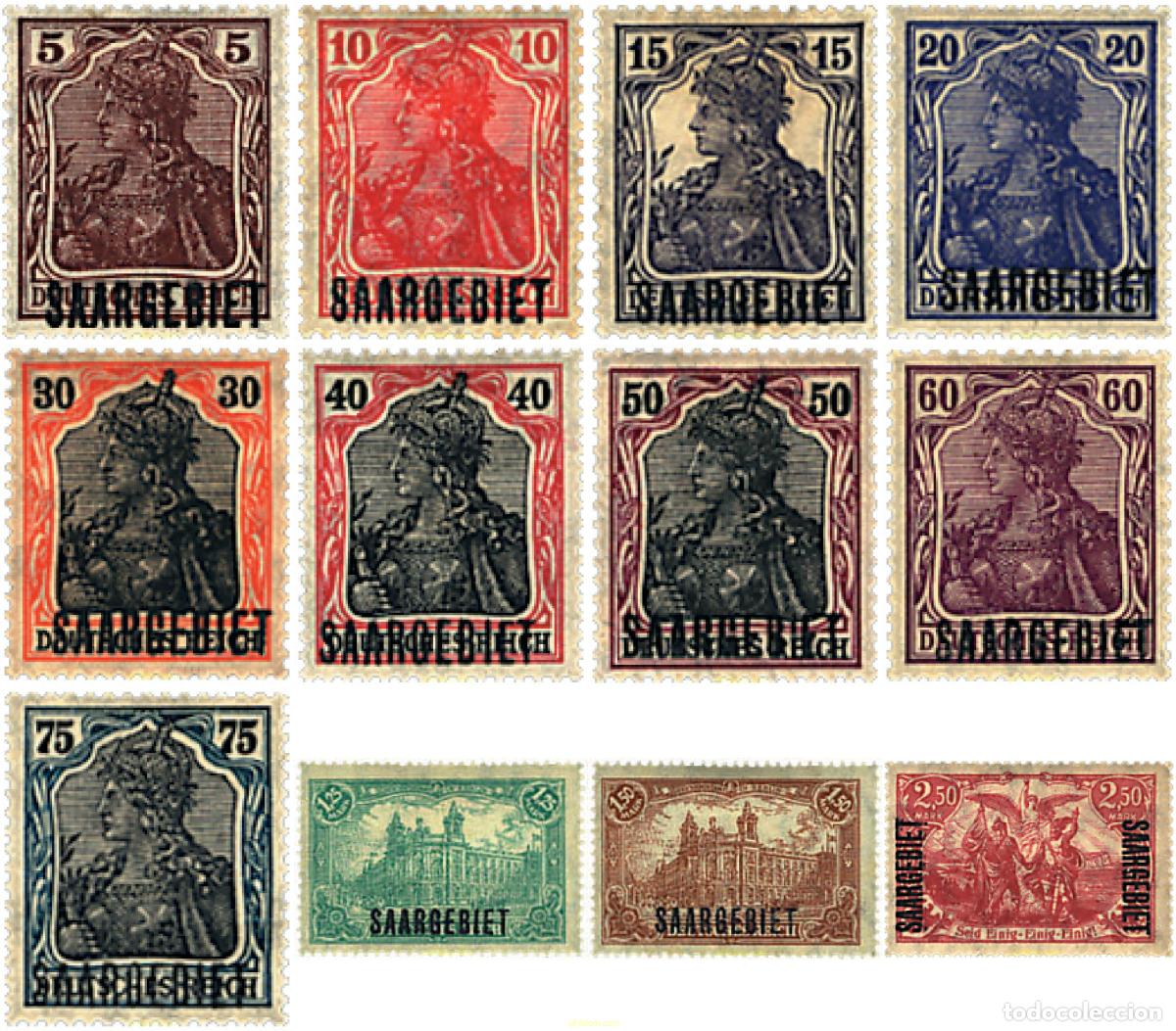 Sellos: 56415 MNH ALEMANIA. Sarre 1920 SERIE BASICA