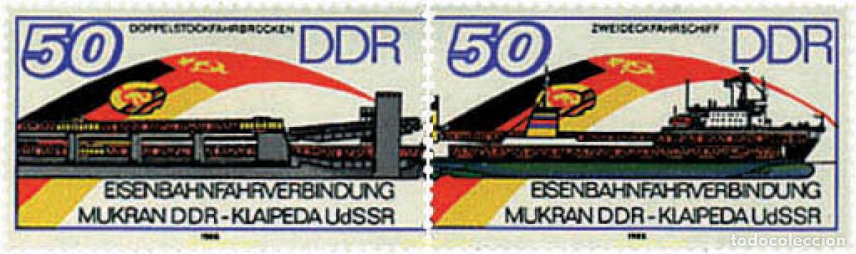 Sellos: 56191 MNH ALEMANIA DEMOCRATICA 1986 INAUGURACION DEL SERVICIO REGULAR ENTRE MUKRAN Y KLAYPEDA