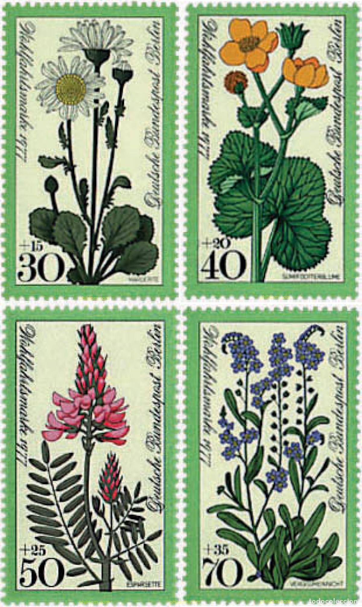 Sellos: 80243 MNH ALEMANIA. Berl&iacute;n 1977 FLORES DEL PRADO