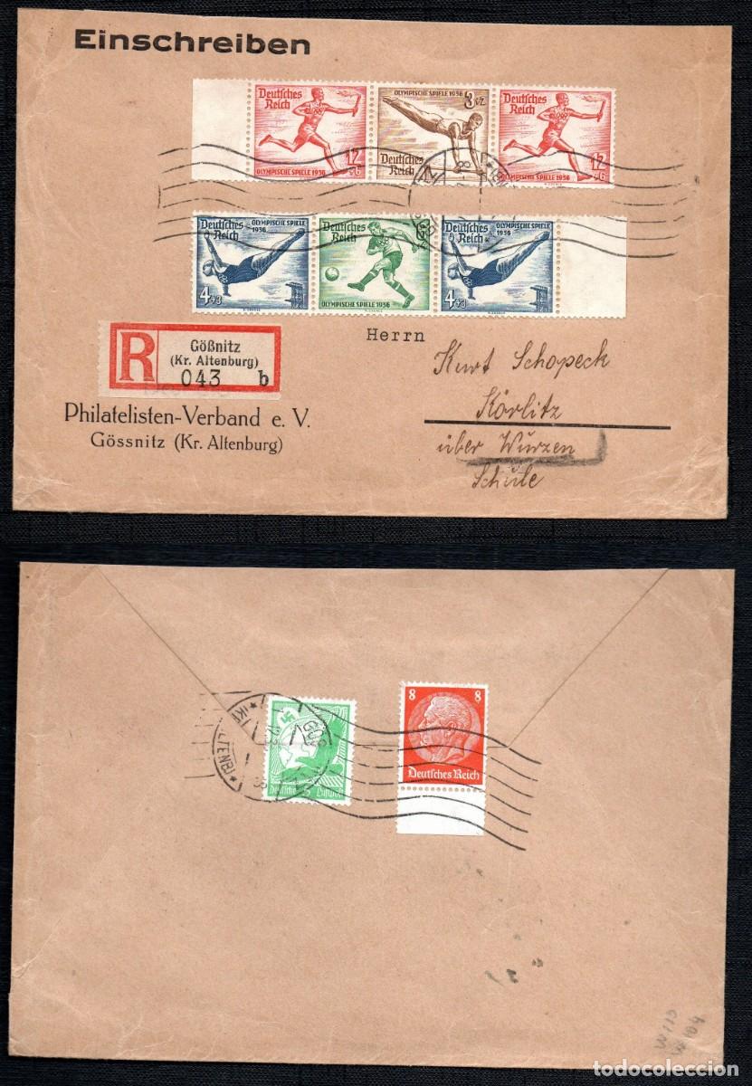 Timbres: ALEMANIA TERCER REICH. CERTIFICADA GOSSNITZ. OLIMPIADAS. MI W110, 104