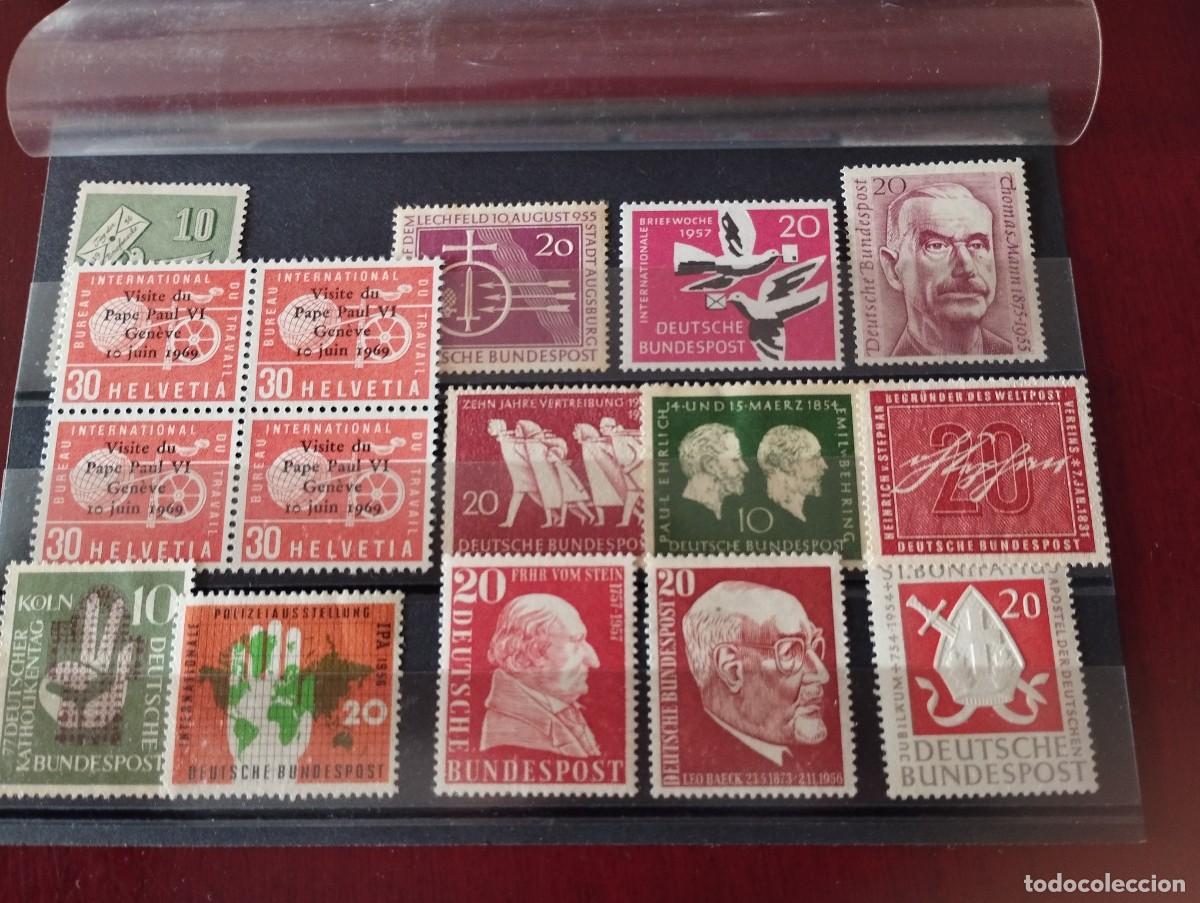 Sellos: SELLOS POSTALES ANTIGUOS ALEMANIA ,Y SUIZA MEDIADOS SIGLO XX