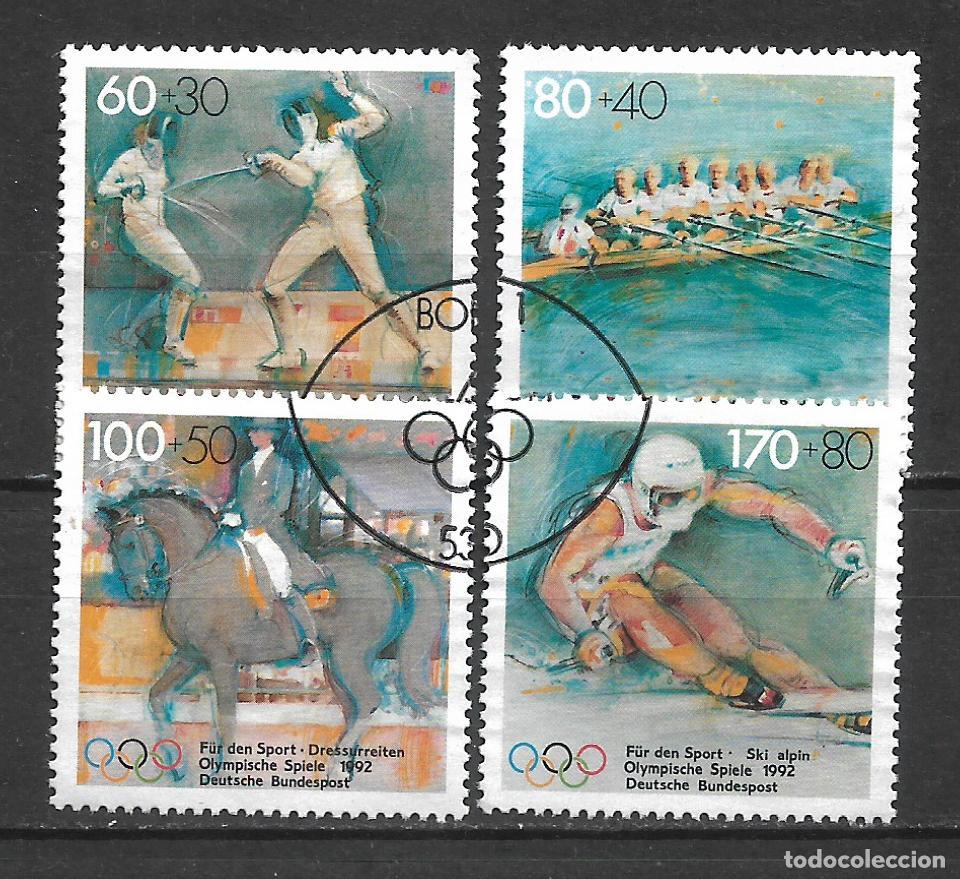 Sellos: alemania 1992 michel 1592/1595 usado olimpiadas albertville - 28/22