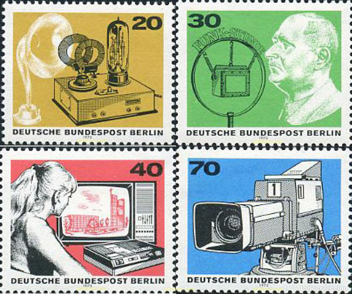 Sellos: 139432 MNH ALEMANIA. Berl&iacute;n 1973 50 ANIVERSARIO DE LA RADIODIFUSION ALEMANA